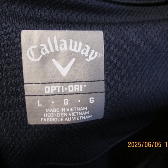 NWT Men's Navy Calloway Golf 3/4 Zip Pullover Top Size Large - Picture 6 of 8